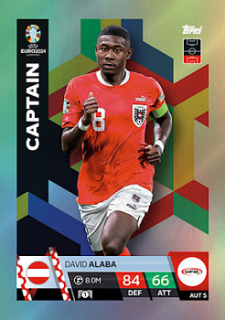 David Alaba Austria Topps Match Attax EURO 2024 Captain #AUT5